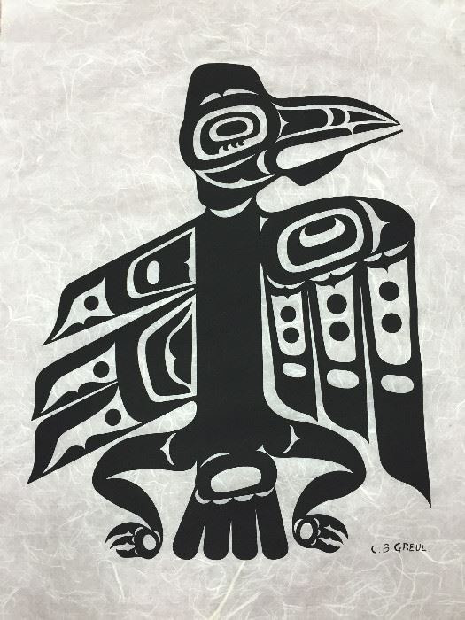 Native North American, C. B. Gruel, screen print on rice paper