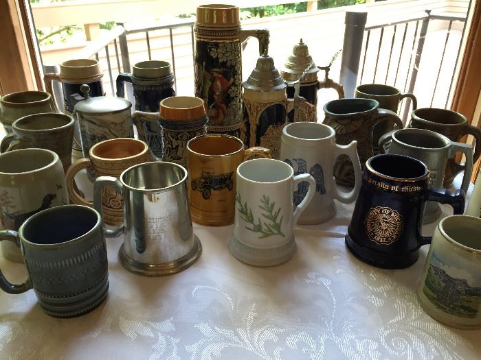 Sample of eclectic stein collection
