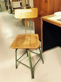 Historic Angle Steel swivel desk chair from the Chrysler Corp. Missile Division