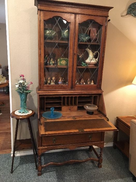 Antique Drop Front Secretary and Bookcase 