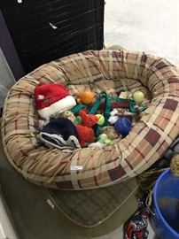 Dog beds and toys