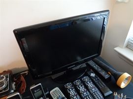 Samsung Multi-Function TV with remote , Measures 19 inches diagonally, has multiple inputs, for HDMI, VGA, Digital line-in, SCSI , and additional output as well, Great quality monitor as well.