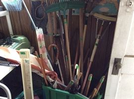 Yard tools, flag poles, flag & more