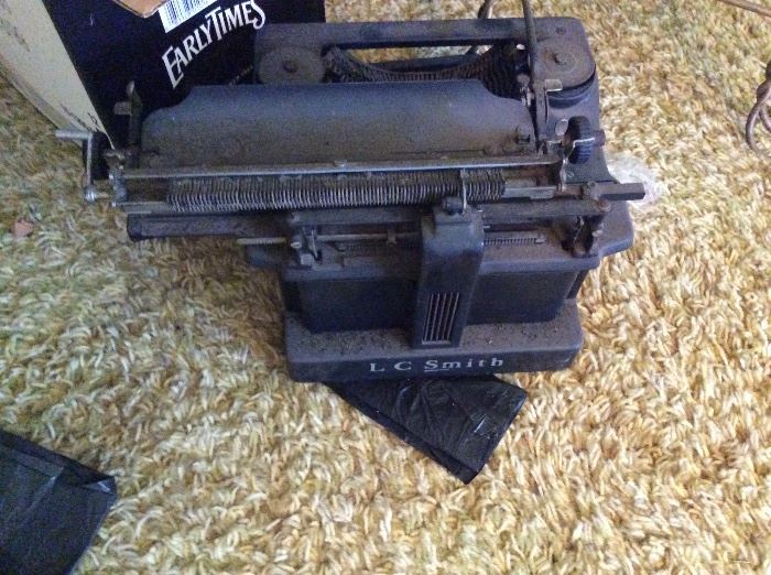 Upstairs - LC Smith typewriter