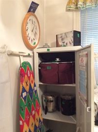 Ironing board, small appliances 