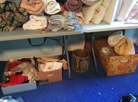 Electric blankets in box - box also for sale + old patterns & box of scarves