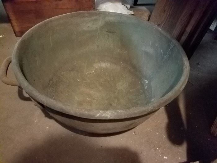 24 Inch Diameter Brass Cauldron Pot