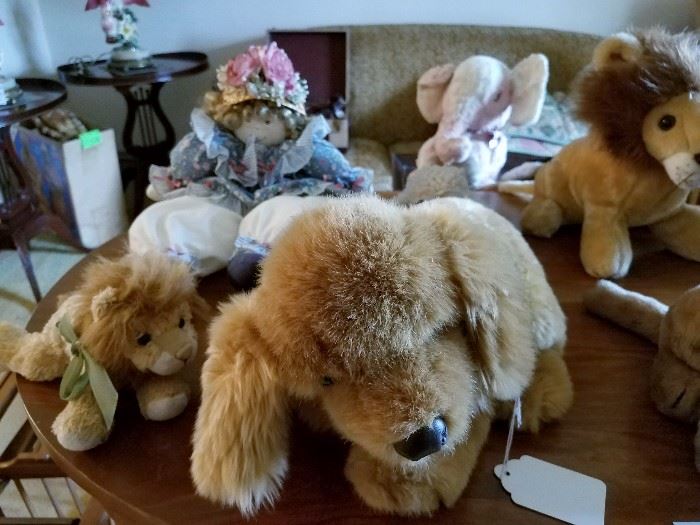 Assorted Vintage Stuffed Animals - Marshall Field, Benji, etc.