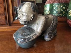 19th century Japanese wood carving