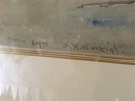 signature, painting of, "capri"