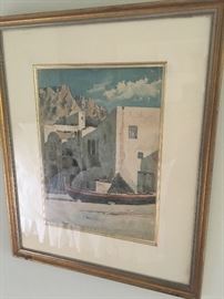 Original Sydney Burleigh watercolor 1853-1931, famous RI artist