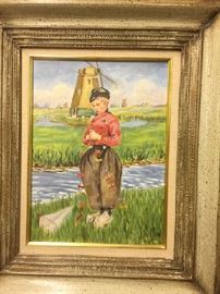 "Dutch Boy" By S. Heller original Oil