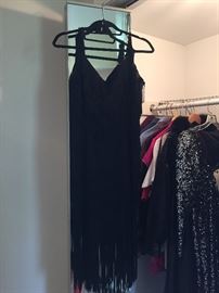 Ladies little black flapper dress