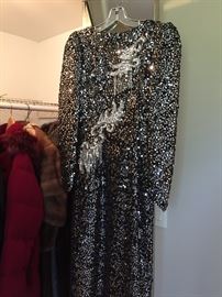Ladies Beaded and sequined gown