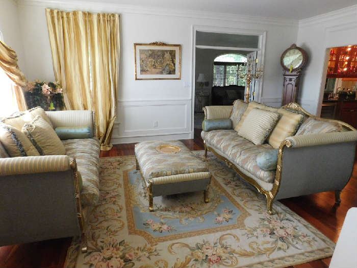 Vanguard sofa set and ottoman 