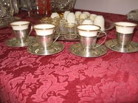 Sterling Silver Lenox Demitasse Set of 8
