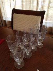 Set of8 plus one extra Crystal glasses