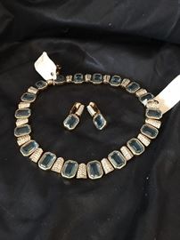Assorted pieces of high end costume jewelry