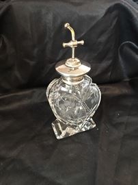 Crystal bottle with sterling atomizer 
