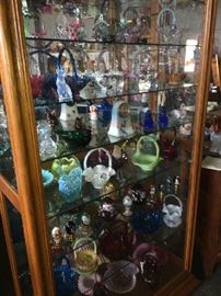 many Fenton handled baskets