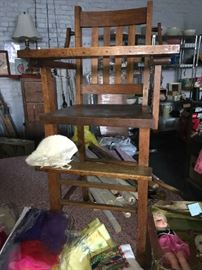 antique oak high chair
