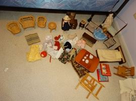 Madam Alexander Dolls & Mid Century Doll Furniture