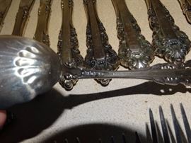 Medici New by Gorham Sterling Silver Flatware Set for 8 Service 38 Pieces, Sterling Silver Lace Like Lines, Beautiful! $2100.00 OBO