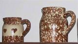 Sets of 4 pitchers both sponge ware and heartware