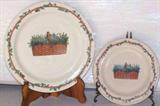Homestead garden plate, 12" charger (collectors Society) and luncheon plate