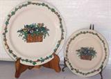 Homestead garden plate, 12" charger (collectors Society) and luncheon plate