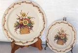 Homestead garden plate, 12" charger (collectors Society) and luncheon plate