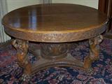Antique round oak table