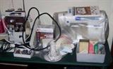 serger and sewing machine