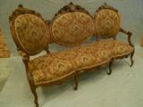 The Best Carved Victorian Triple Medalion Back Sofa on Cabriole Legs