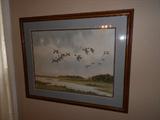 Green Wing Teal in Flight - R. W. Milliken (?)