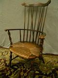 Windsor Comb Back Chair w/Rush Seat