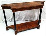 Burled Walnut Empire Console Table