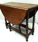 Nice Oak Barley Twist Gate Leg Table
