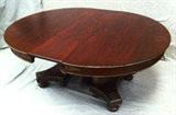 The Best - Round Mahogany Bronze Mounted Empire Dinning Table w/One Leaf - Will Accept Many More Leaves!