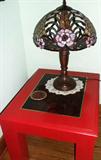 Pair of Chinese Red Lamp Tables