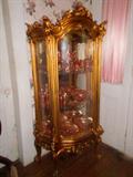 Beautiful Water Gilt Curio Cabinet