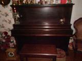 Mahogany Upright Piano Plays