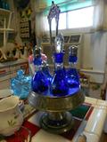 Blue Cruet Set