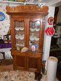 Oak Step Back Kitchen Cabinet