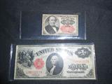 Top - 1945 U. S. FRACTIONAL CURRENCY - 25 Cent Bill
Bottom - 1917 U. S. ONE DOLLAR