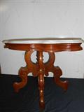 Marble Top Victorian Tea Table