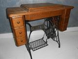 Clean Oak Sewing Machine