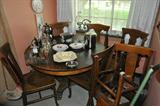 Oak table and 6 chairs