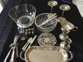 various silverplate items