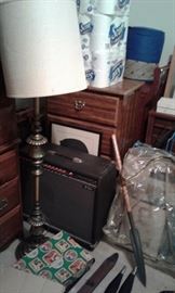 bedroom suite, night stand,floor lamps, table lamps,2 sewing machines